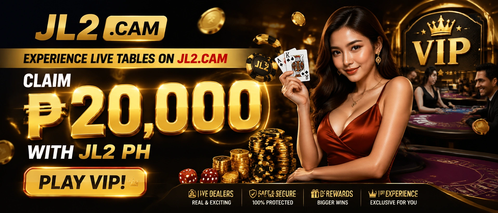 Live baccarat and blackjack options